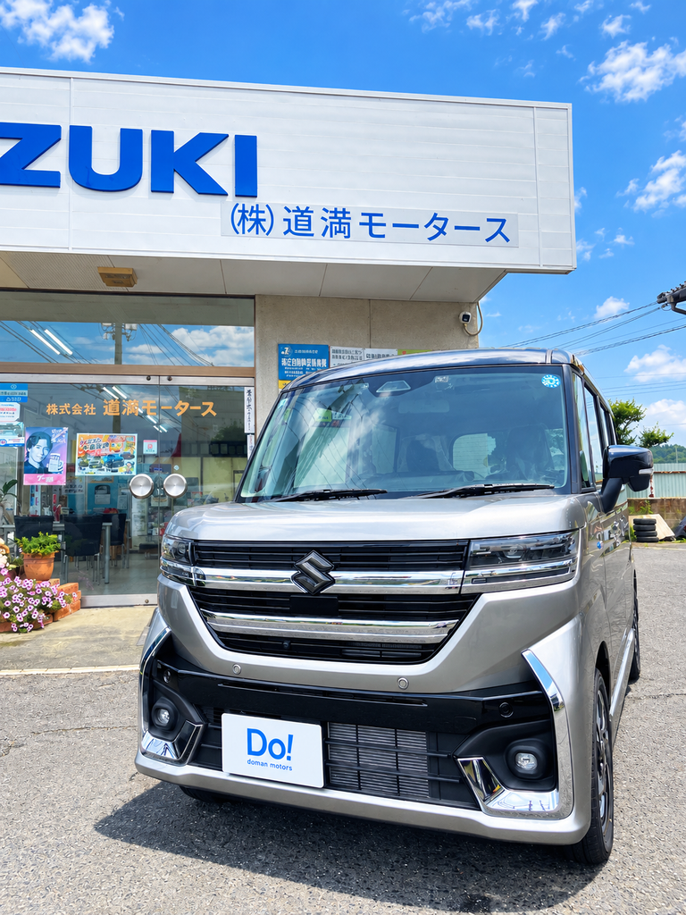 岡山県新見市のお客様へ新車スペーシアカスタムを御納車させていただきました。