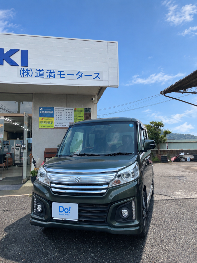 真庭市のお客様へ中古車スペーシアカスタムを御納車させていただきました。